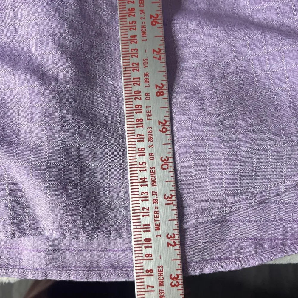 Men's Tommy Bahama Long Sleeve Purple Linen Blend Button Shirt L/S  Size 2XL TTG